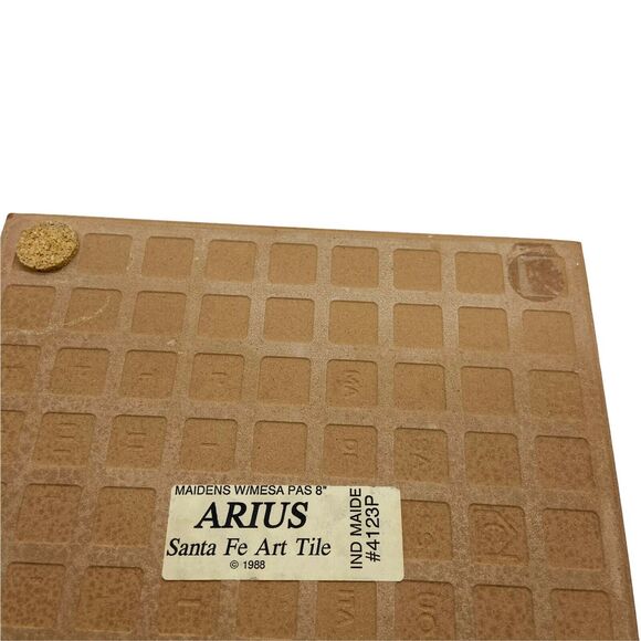 Maidens W/ Mesa Southwestern Style Decorative Tile Trivet Vintage 80s Arius - Picture 5 of 14